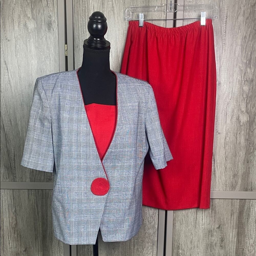 Vintage 70s Lady Carol of New York Skirt Set Women's 14